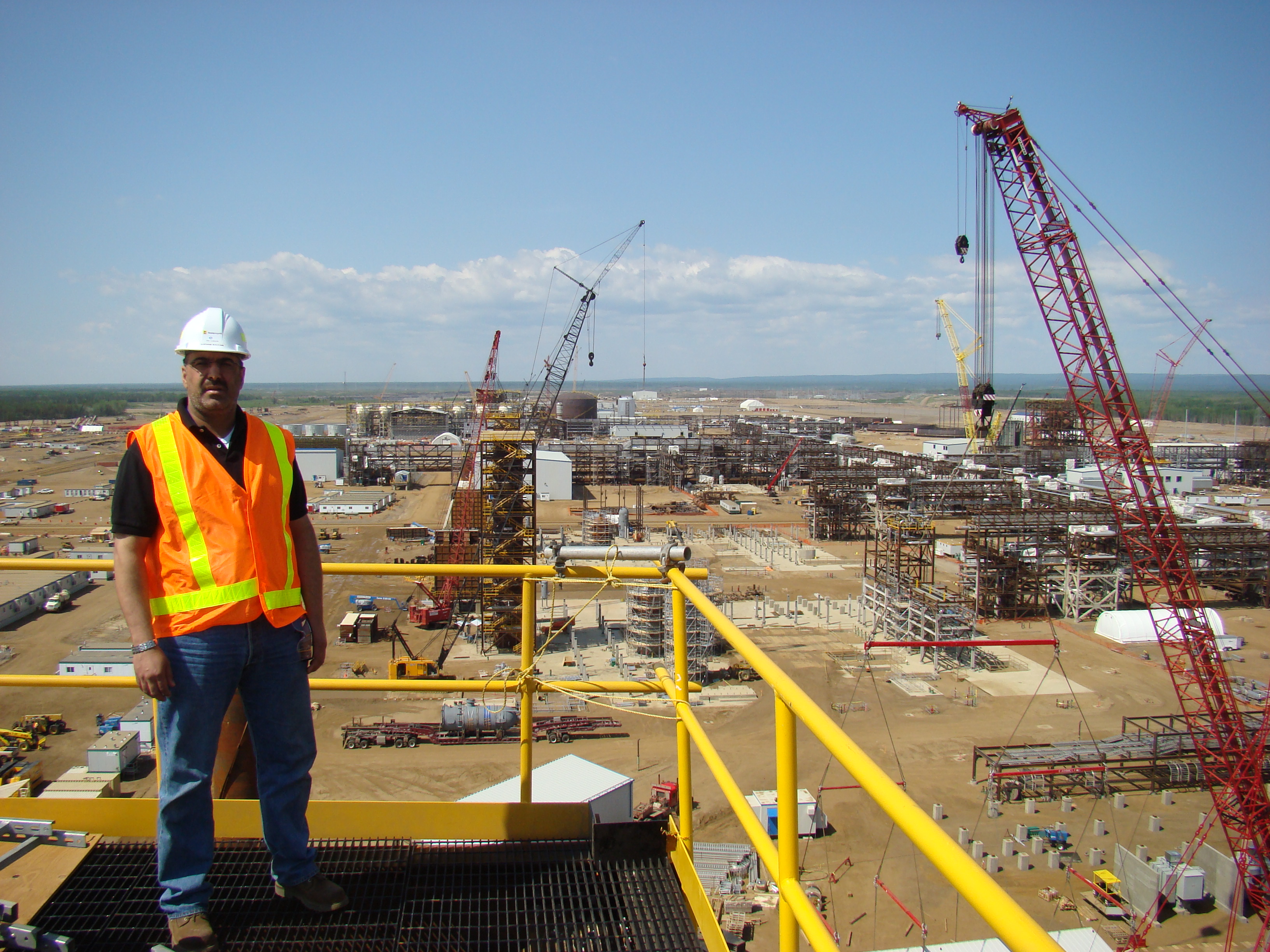 Sofiane Baccari at an industrial construction site